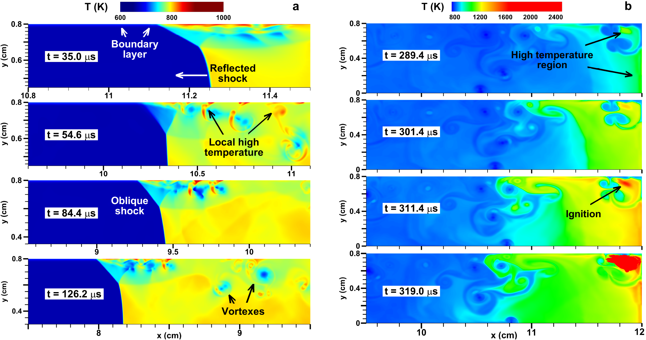 Numerical studies on weak and strong ignition induced by reflected ...