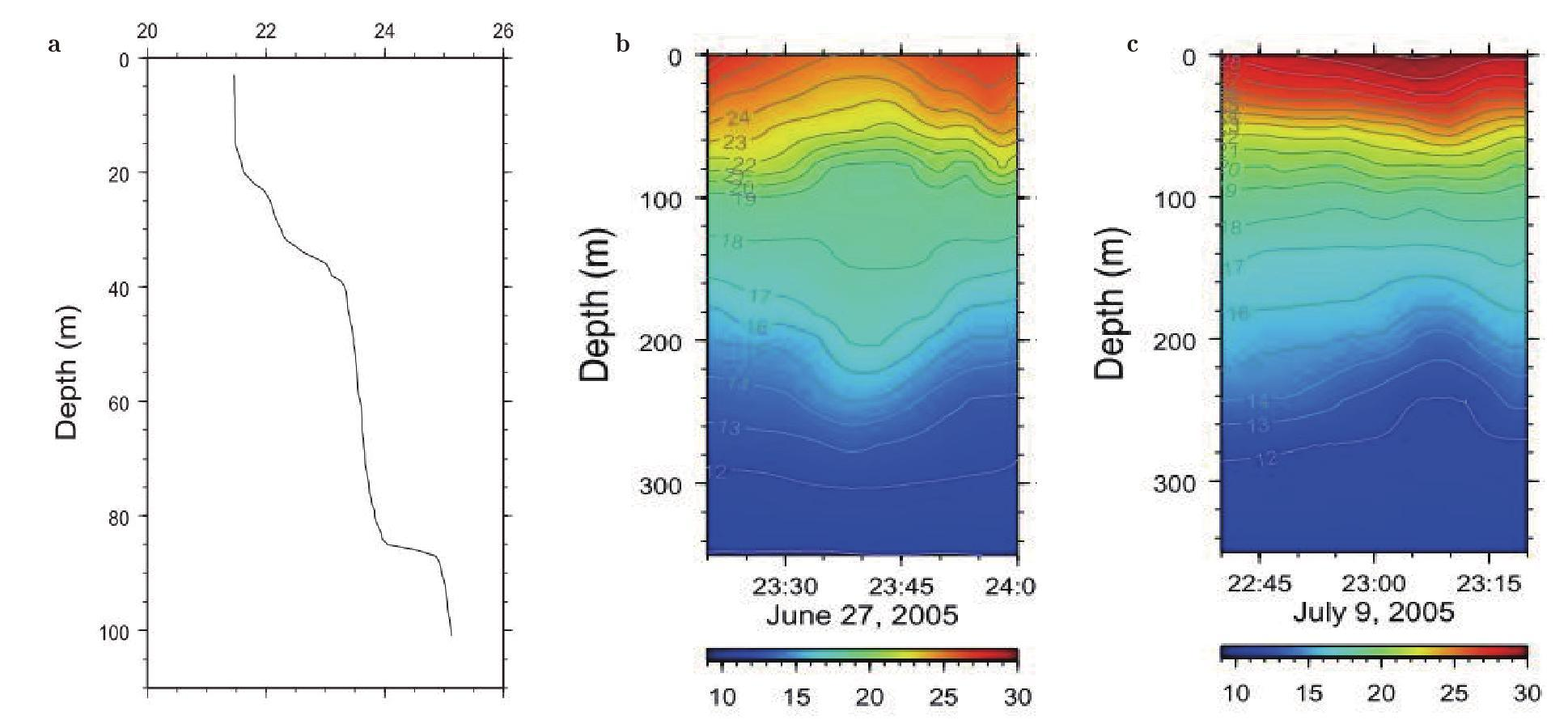 Oceanic Internal Solitary Waves In Three-layer Fluids Of Great Depth