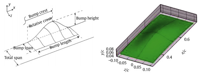 Passive shock wave/boundary layer control of wing at transonic speeds